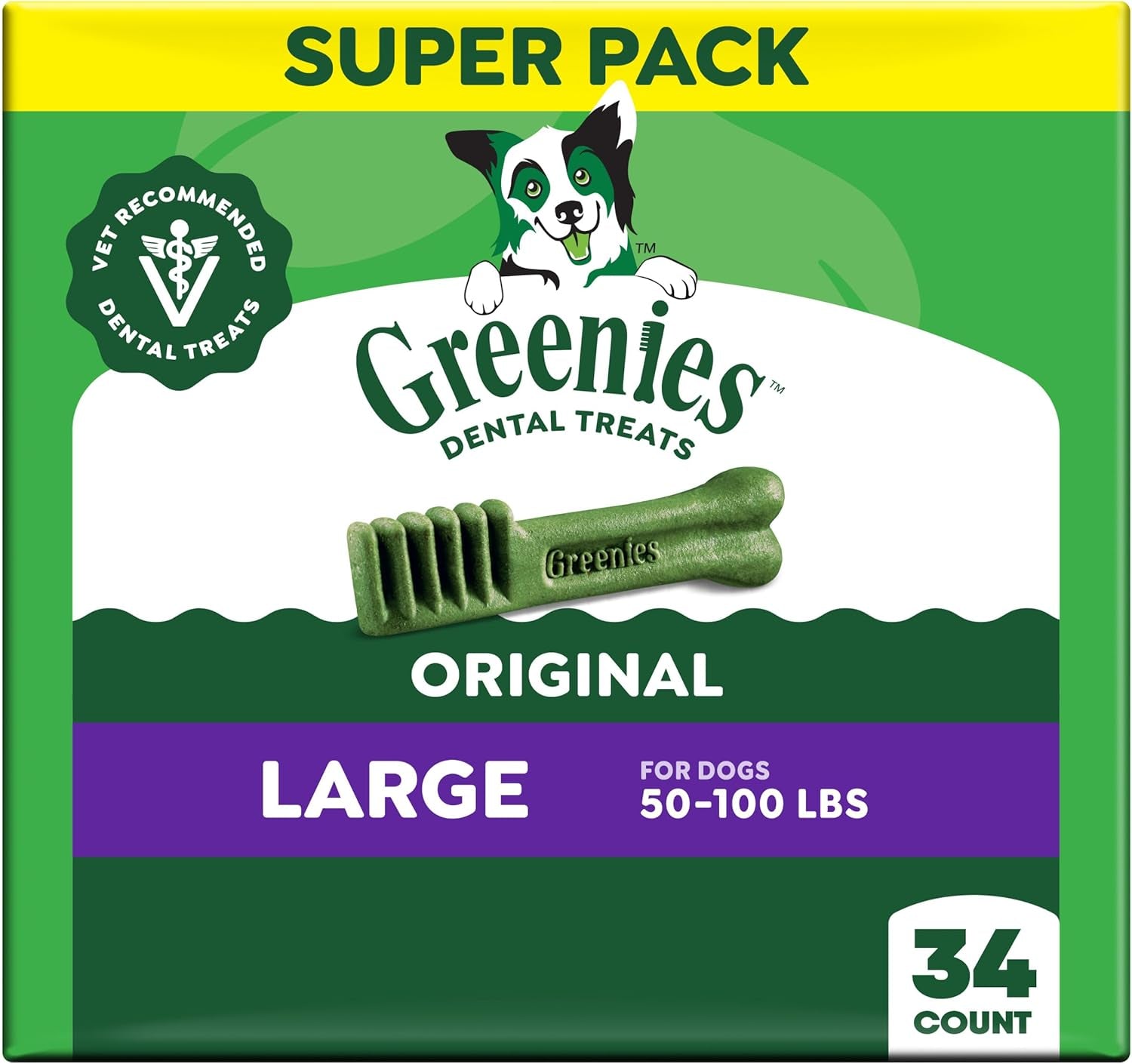 Original Large Dog Natural Dental Treats (50 -100 Lb. Dogs)